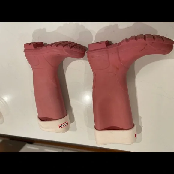 Pink Hunter Boots with Cream Socks - Picture 2 of 7